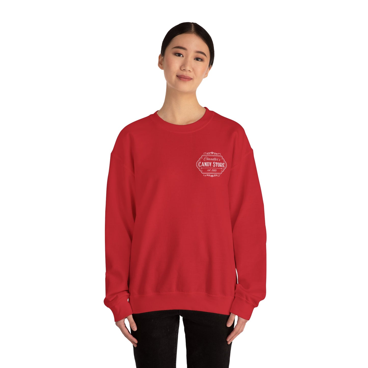 Chandler's Candy Store Heathers Unisex Heavy Blend Crewneck Sweatshirt