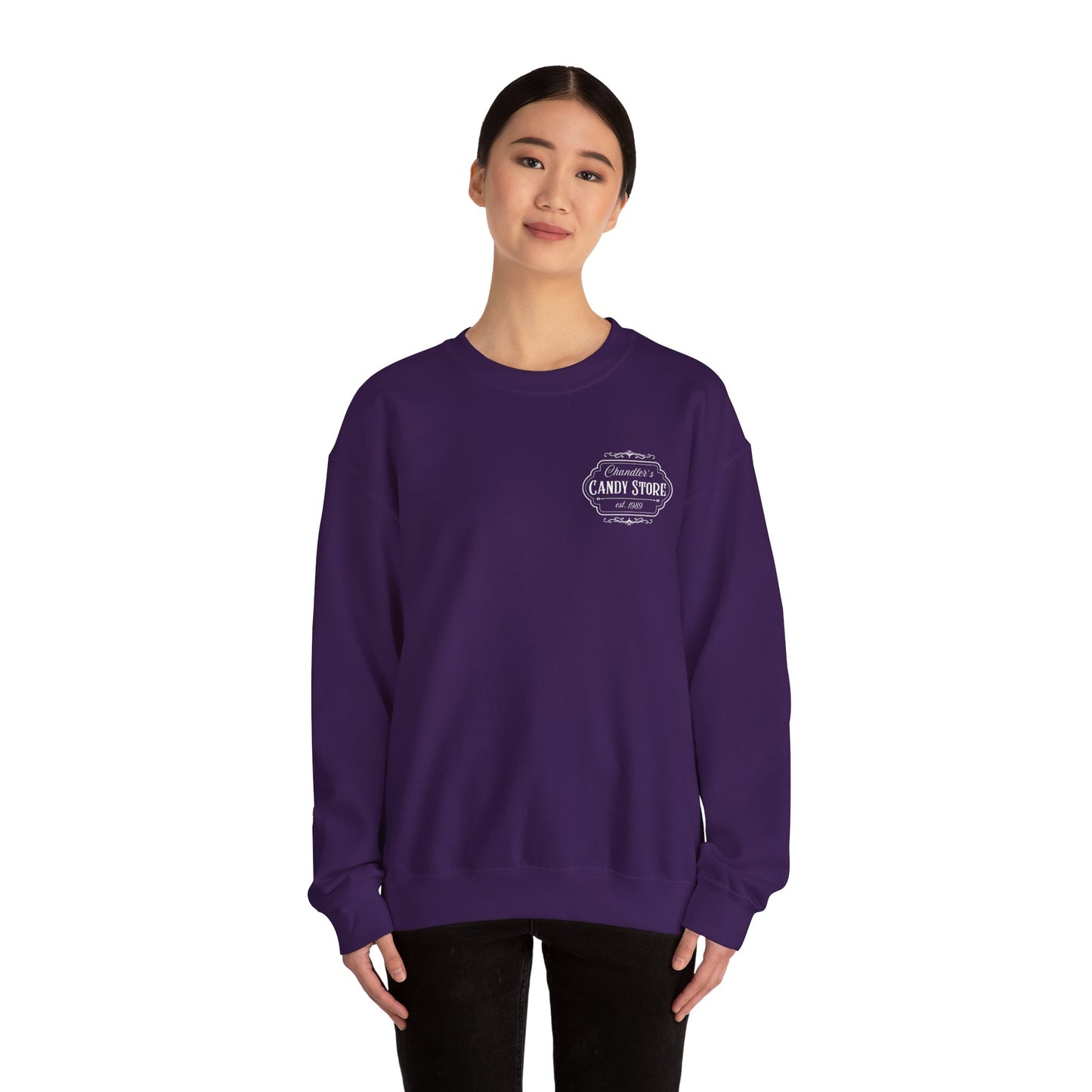 Chandler's Candy Store Heathers Unisex Heavy Blend Crewneck Sweatshirt