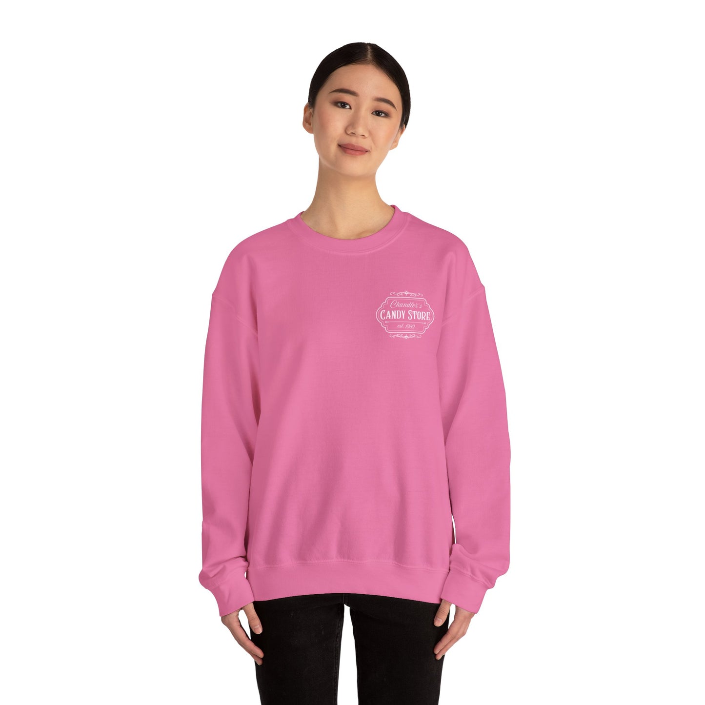 Chandler's Candy Store Heathers Unisex Heavy Blend Crewneck Sweatshirt