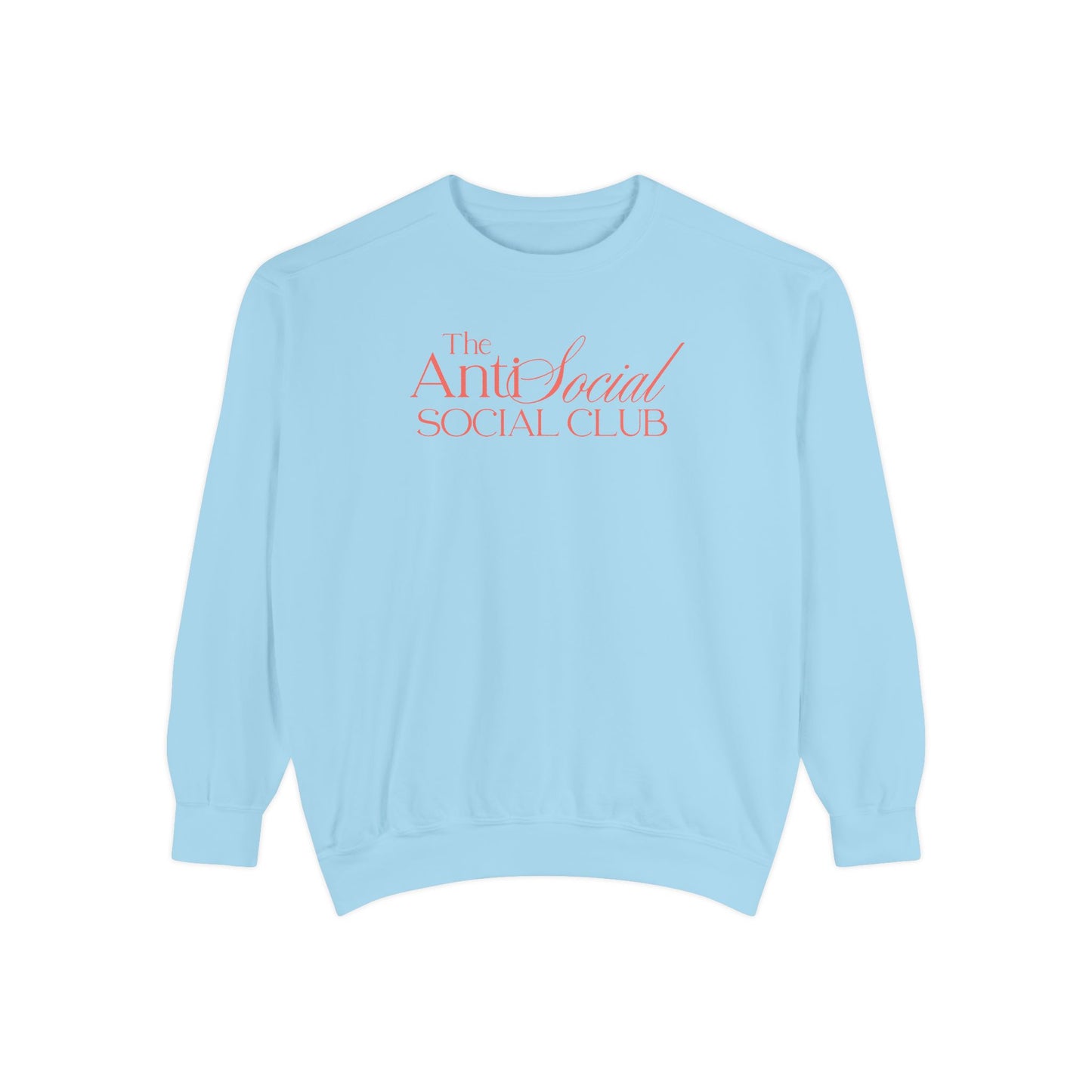 AntiSocial Club Aesthetic Unisex Garment-Dyed Sweatshirt