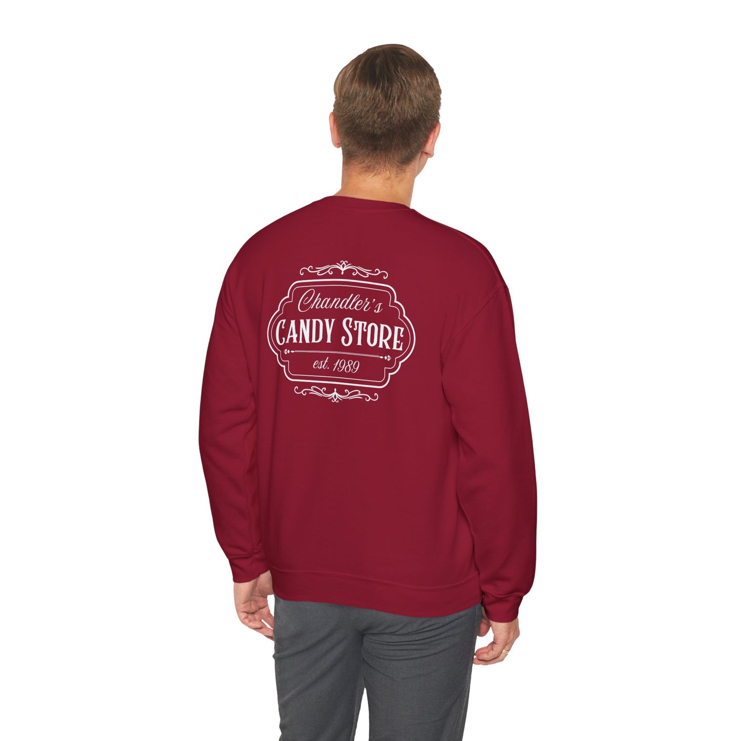 Chandler's Candy Store Heathers Unisex Heavy Blend Crewneck Sweatshirt