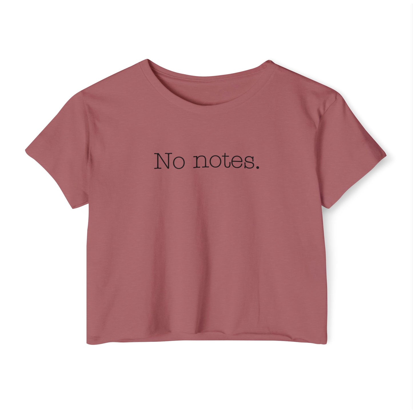 No Notes Crop Top for Actors, Dancers, Singers, Directors, Choreographers, Technicians