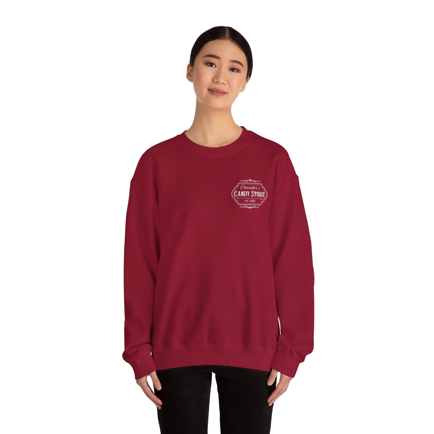 Chandler's Candy Store Heathers Unisex Heavy Blend Crewneck Sweatshirt